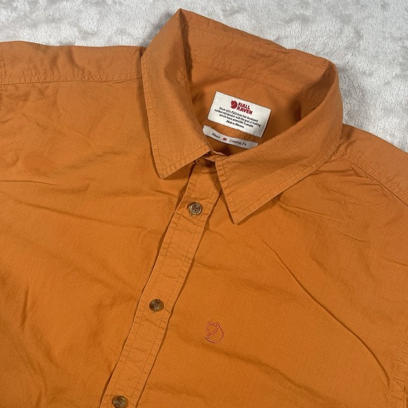 Fjallraven Other - Fjallraven Ovik Lite Button‎ Short Sleeve Comfort Fit Shirt Mens Size M Orange